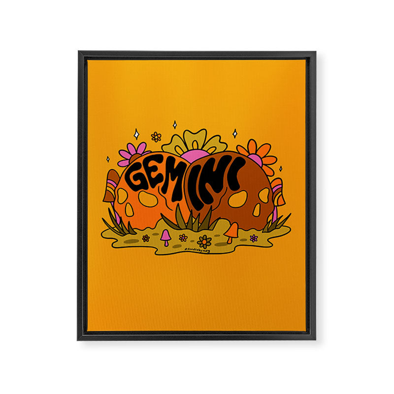 Gemini Skull Framed Canvas Print Gallery Image 8