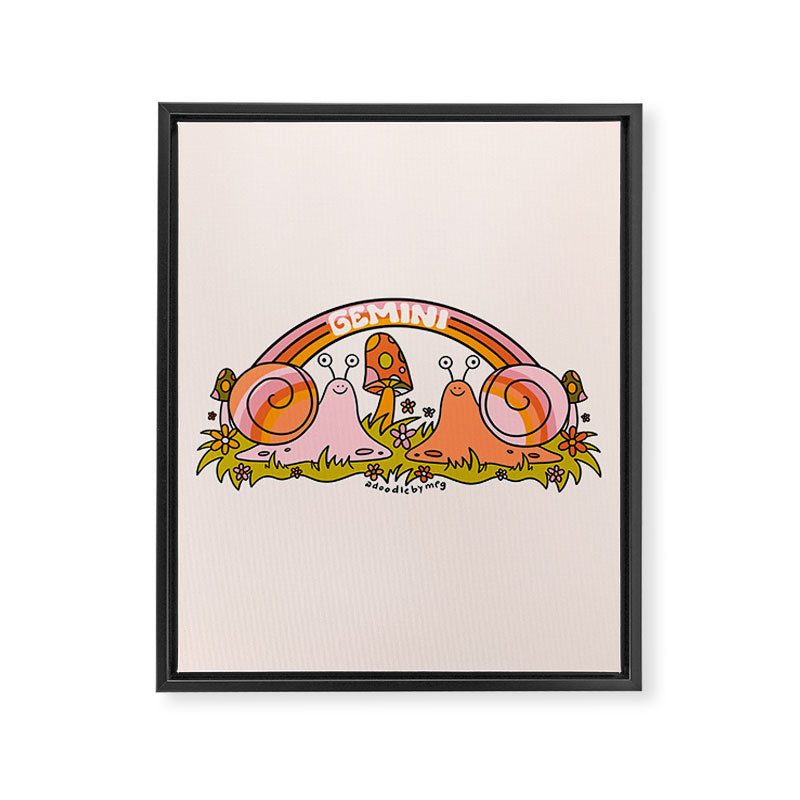 Gemini Snail Framed Canvas Print Gallery Image 8