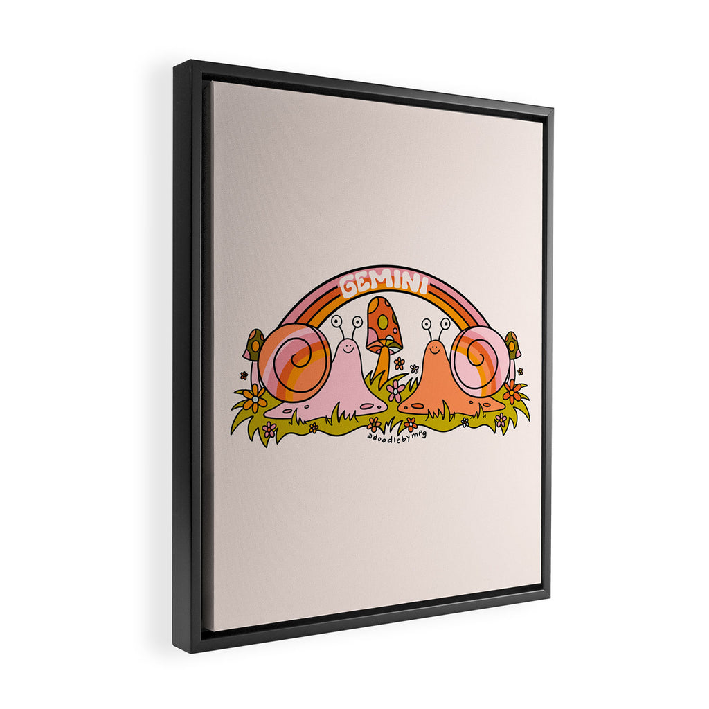 Gemini Snail Framed Canvas Print Gallery Image 2