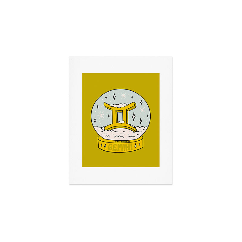 Gemini Snow Globe Art Print Gallery Image 1