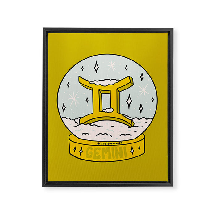 Gemini Snow Globe Framed Canvas Print Gallery Image 1