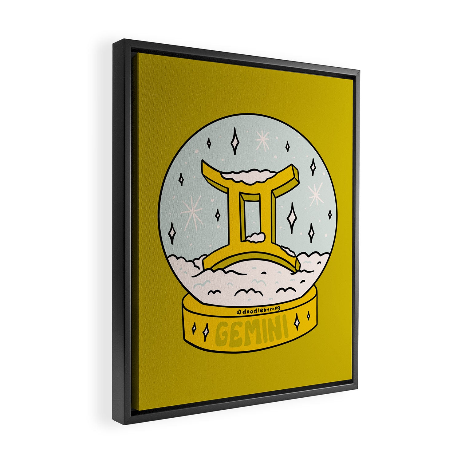 Gemini Snow Globe Framed Canvas Print Gallery Image 2