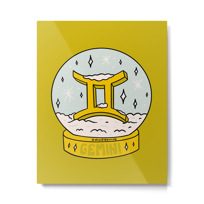Gemini Snow Globe Metal Print Gallery Image 1