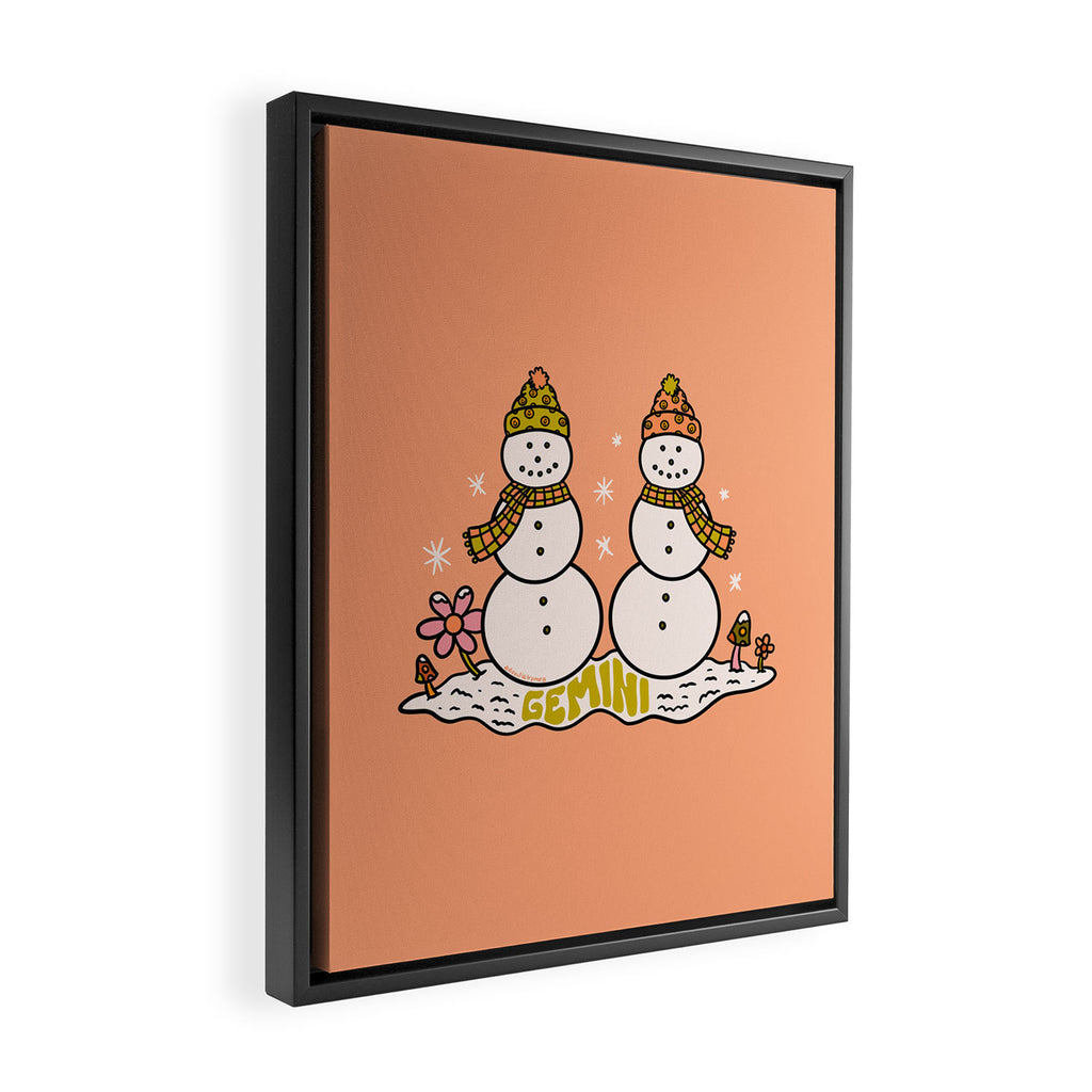 Gemini Snowman Framed Canvas Print Gallery Image 2