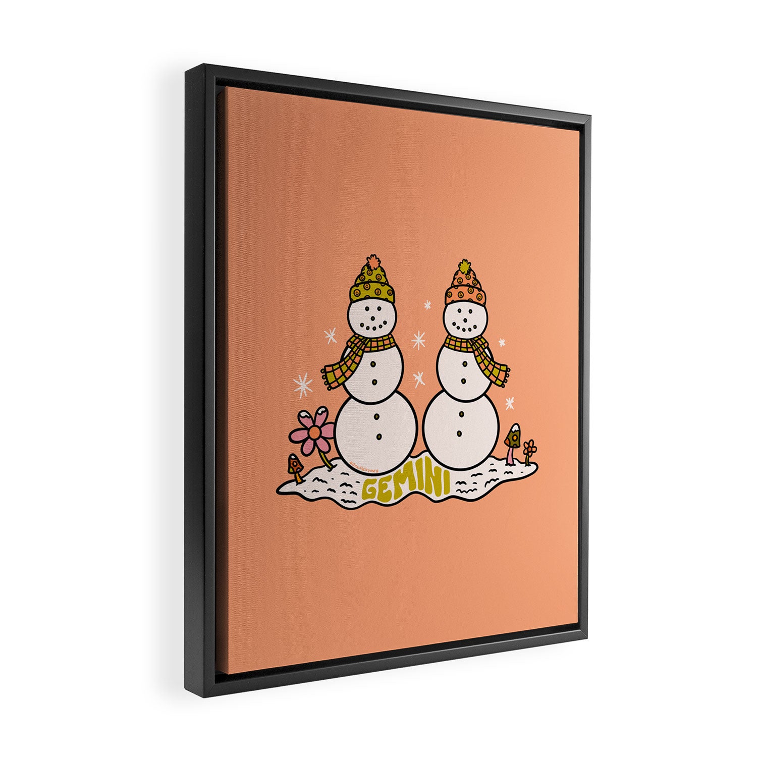 Gemini Snowman Framed Canvas Print Gallery Image 2
