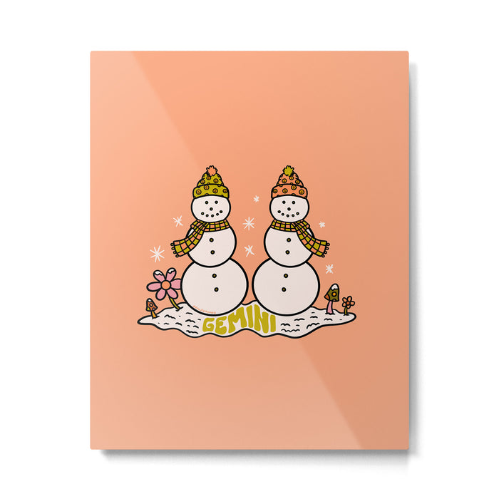 Gemini Snowman Metal Print Gallery Image 1