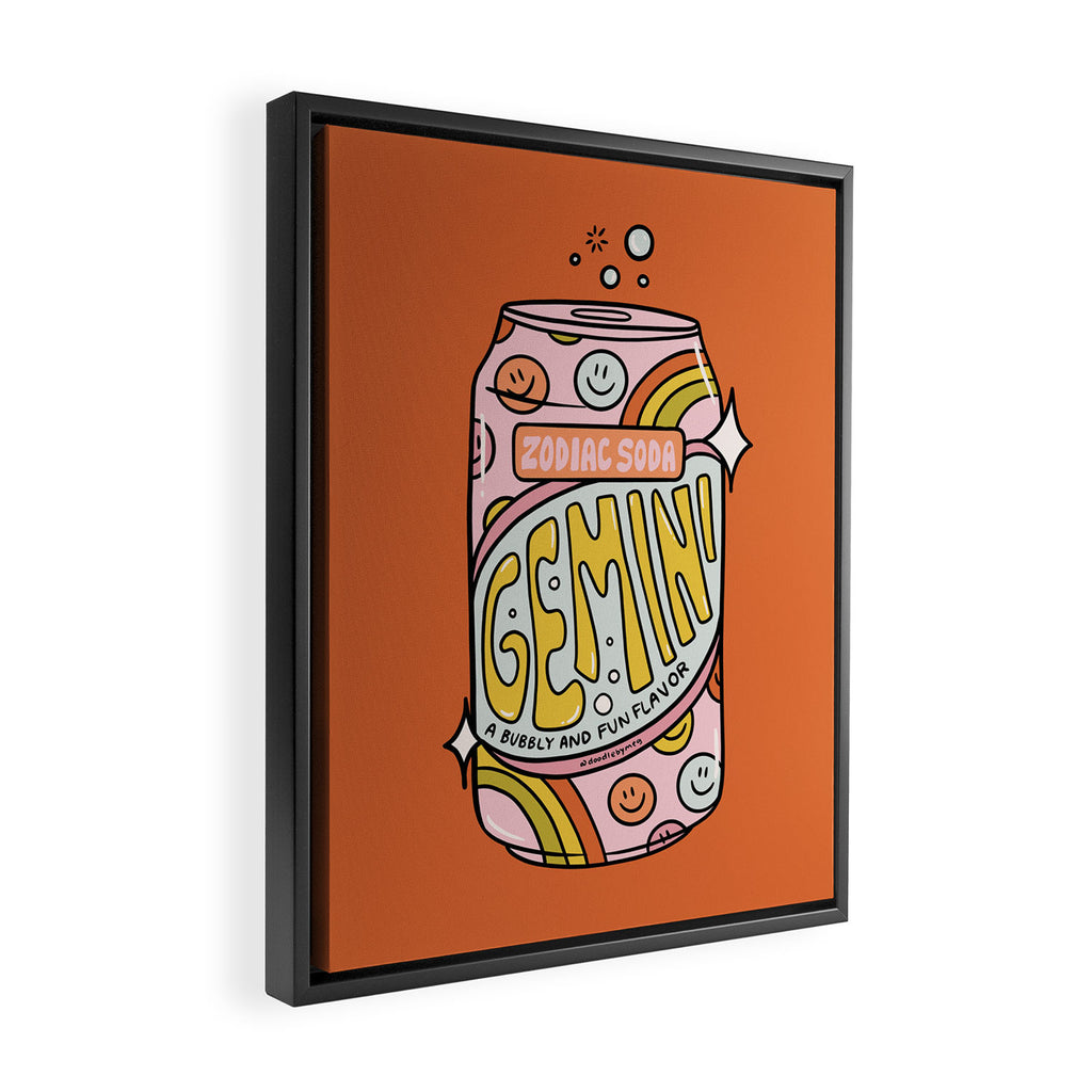 Gemini Soda Framed Canvas Print Gallery Image 2