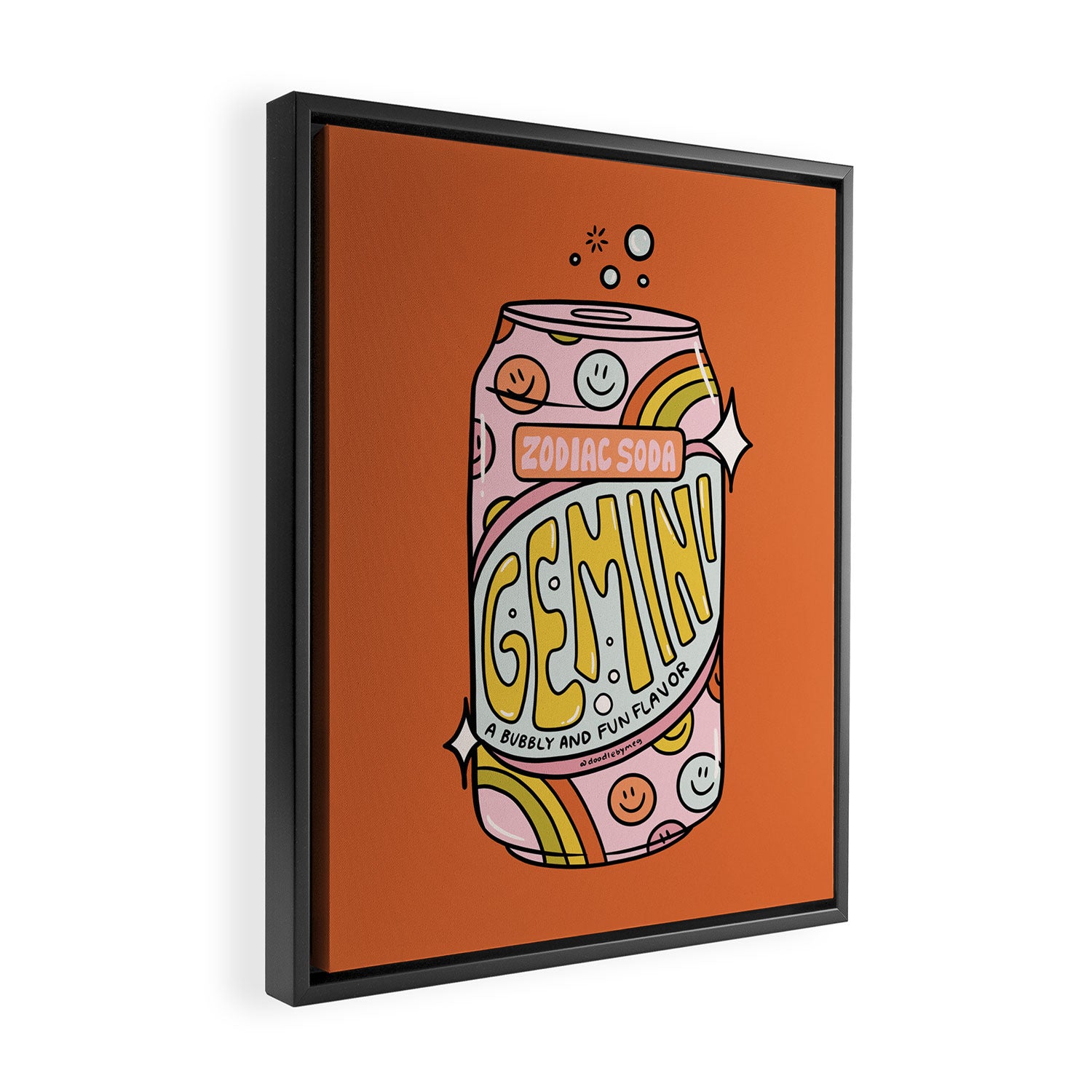 Gemini Soda Framed Canvas Print Gallery Image 2