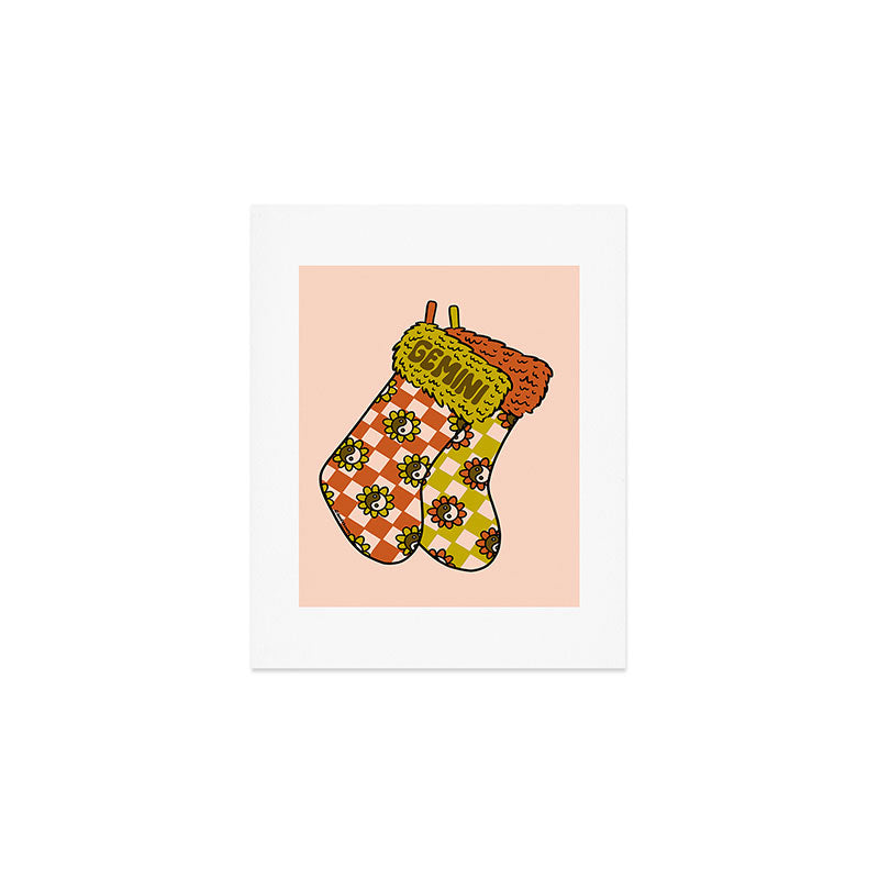 Gemini Stocking Art Print Gallery Image 1