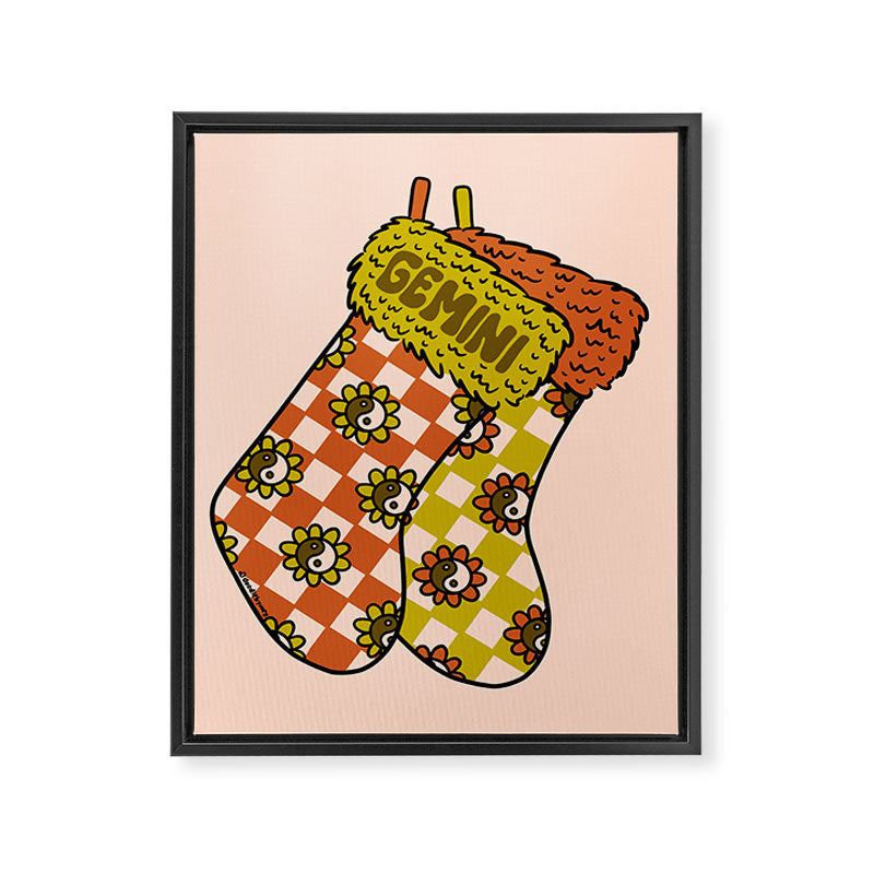 Gemini Stocking Framed Canvas Print Gallery Image 8