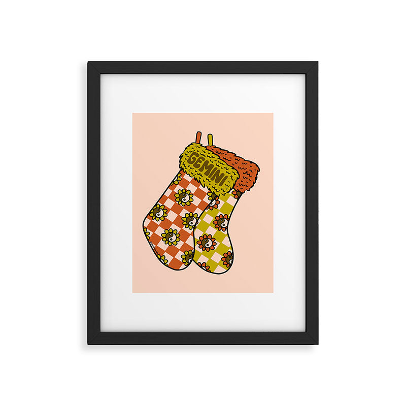 Gemini Stocking Framed Art Print Gallery Image 6
