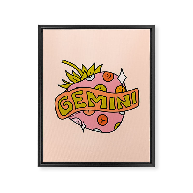 Gemini Strawberry Framed Canvas Print Gallery Image 8