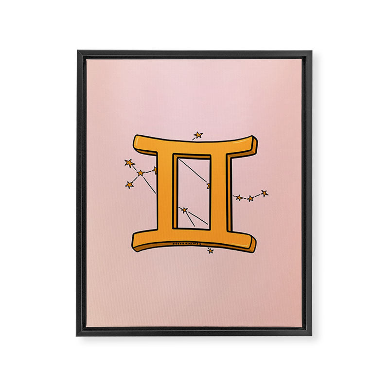 Gemini Symbol Framed Canvas Print Gallery Image 8
