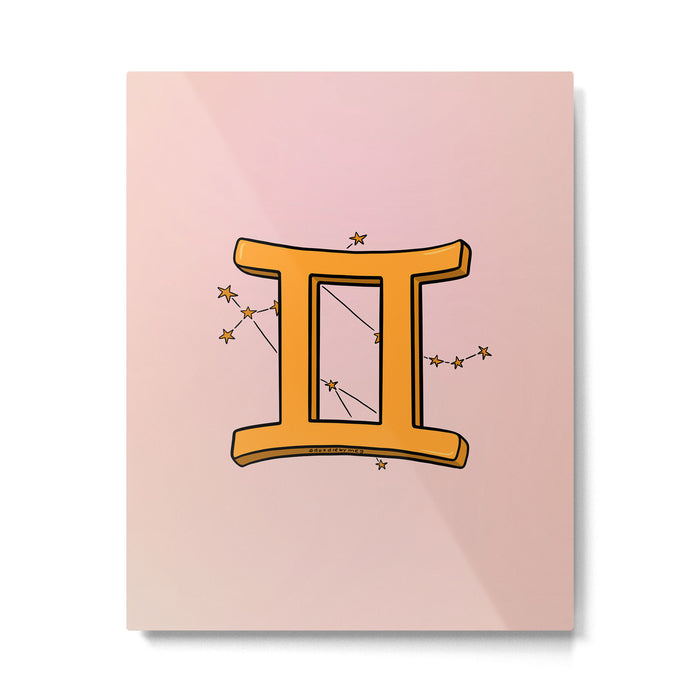 Gemini Symbol Metal Print Gallery Image 1