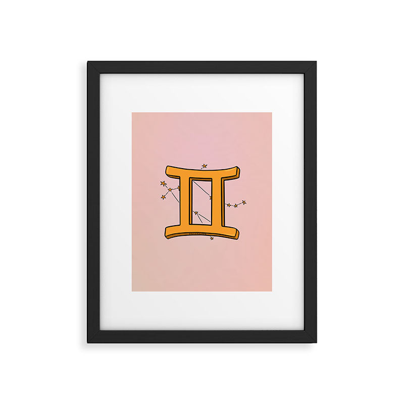 Gemini Symbol Framed Art Print Gallery Image 6