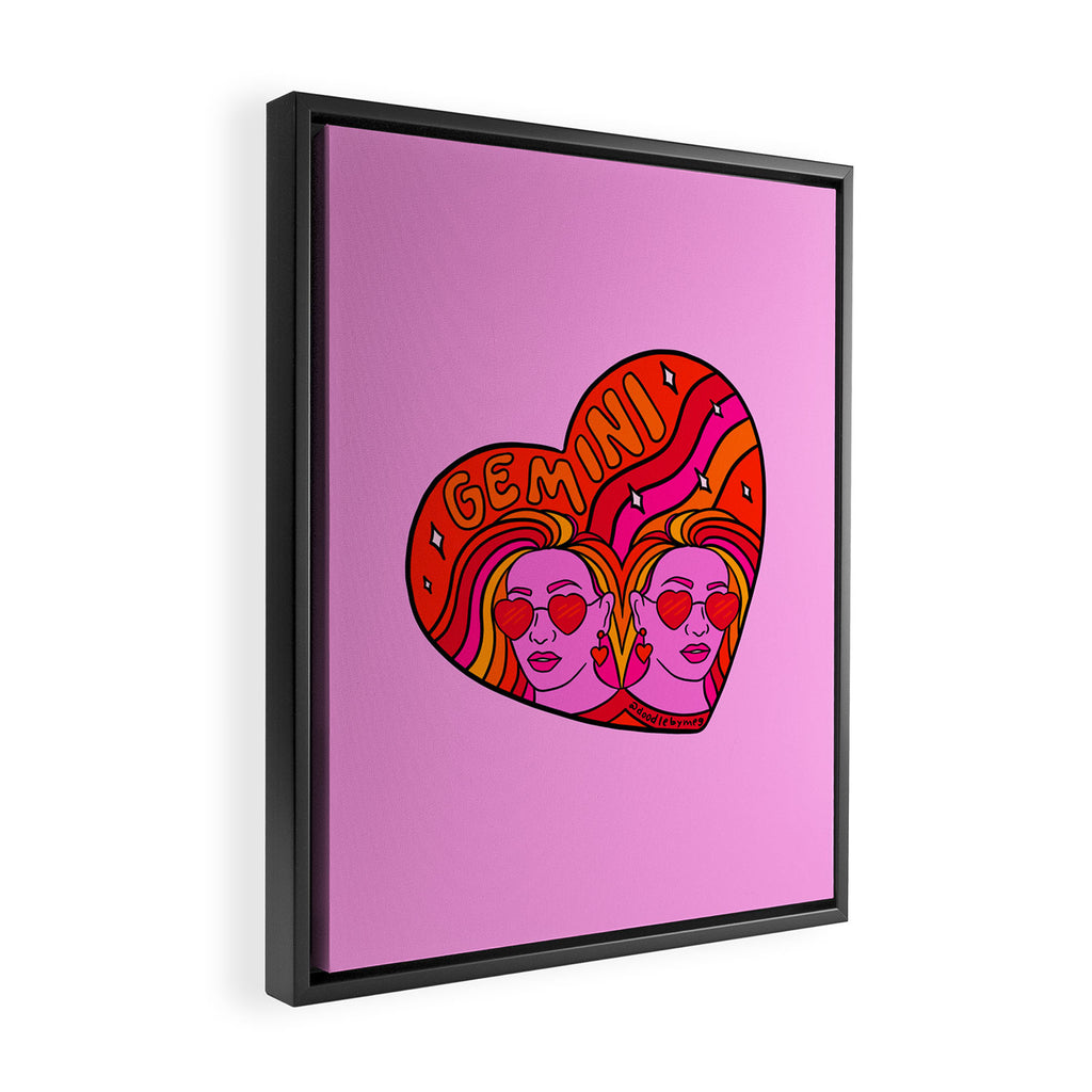 Gemini Valentine Framed Canvas Print Gallery Image 2