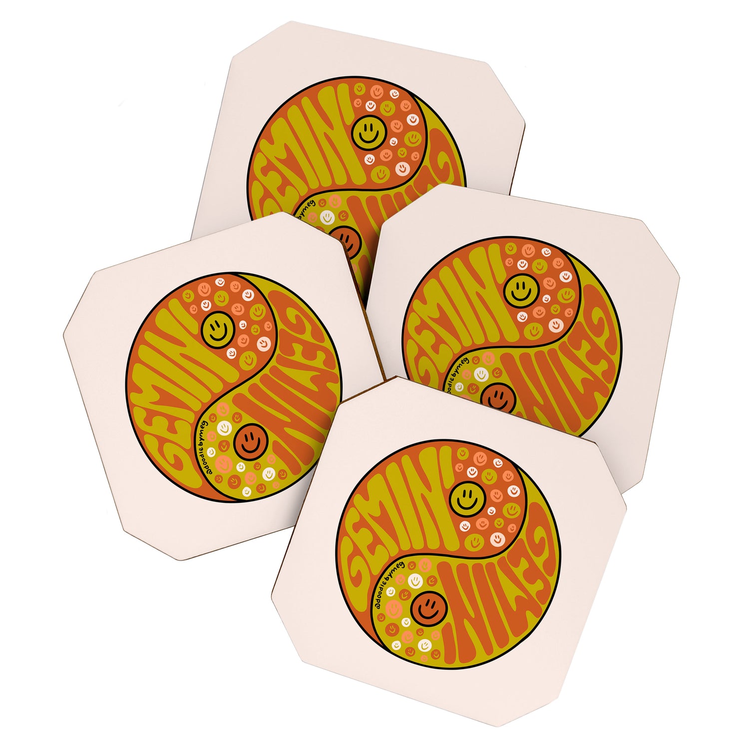 Gemini Yin Yang Coaster Gallery Image 1