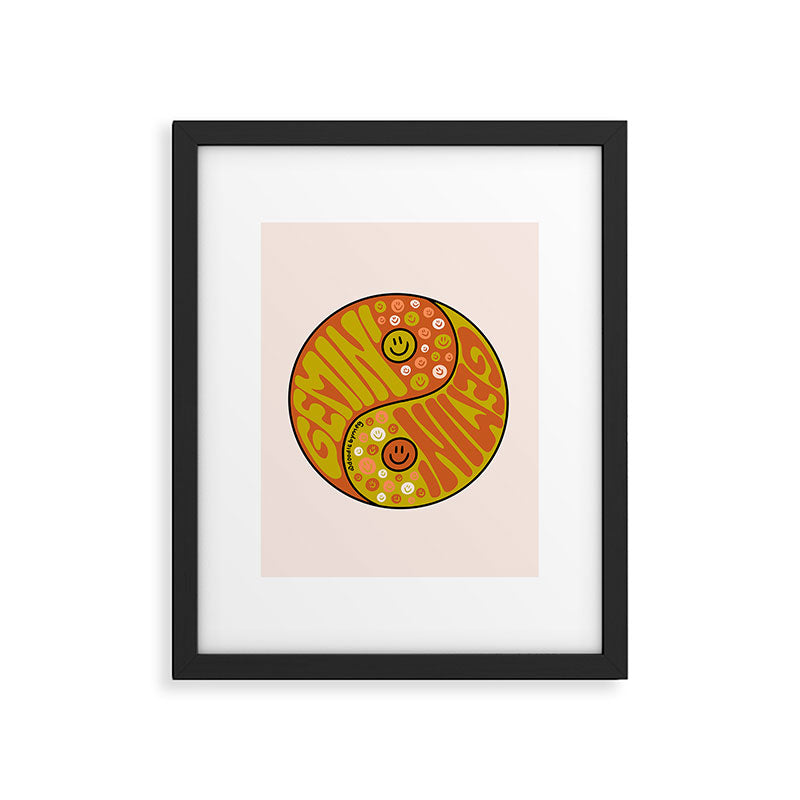 Gemini Yin Yang Framed Art Print Gallery Image 6