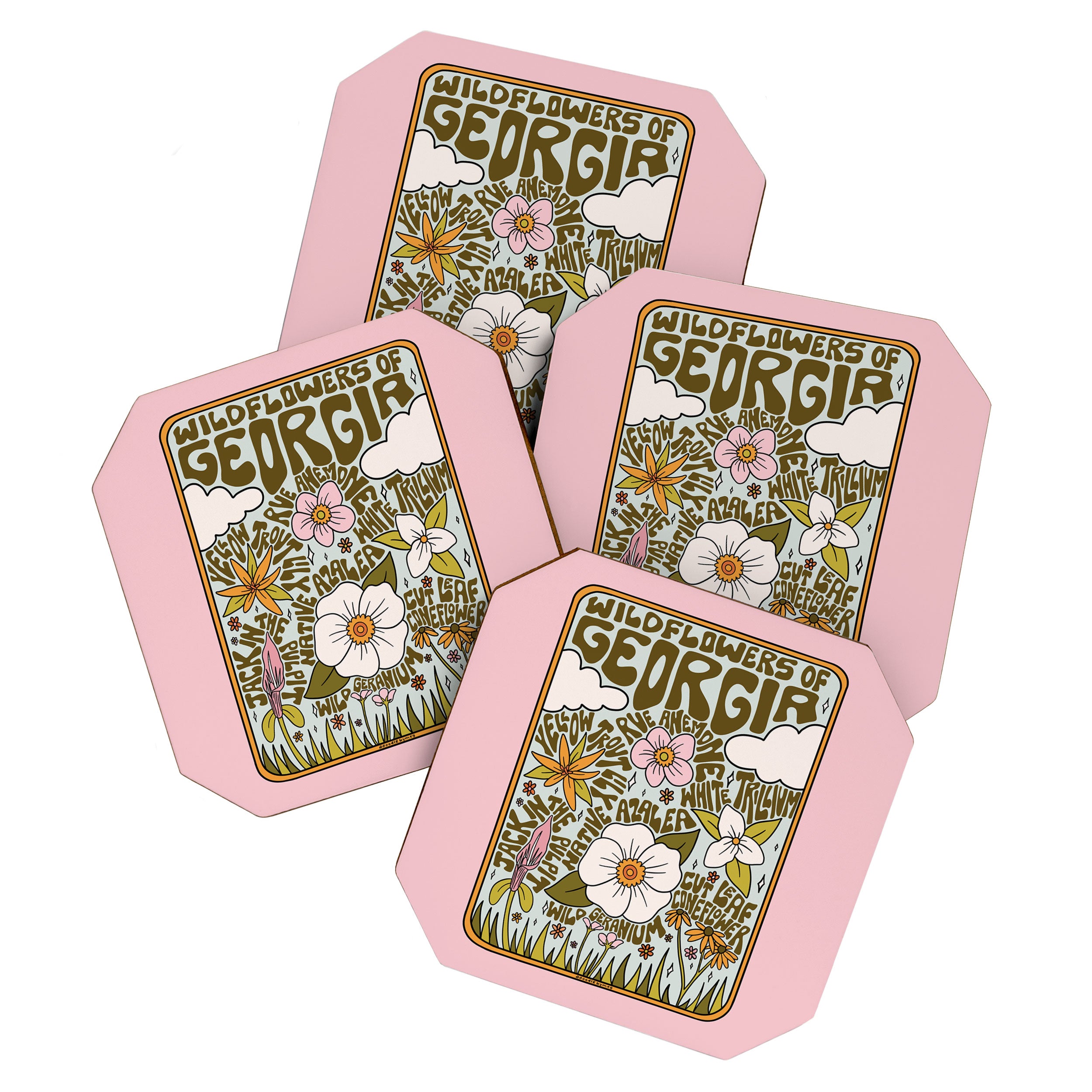 Georgia Wildflowers Coaster Gallery Image 1