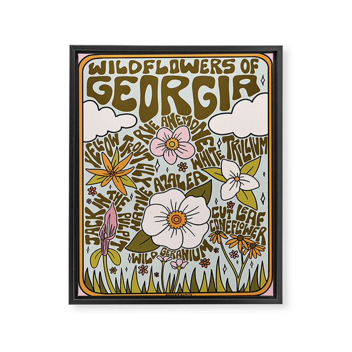 Georgia Wildflowers Framed Canvas Print Gallery Image 1