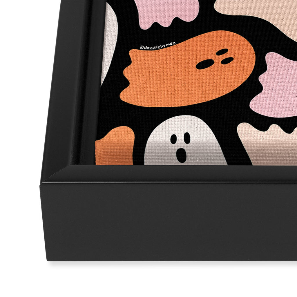 Ghost Print in Black Framed Canvas Print Gallery Image 3