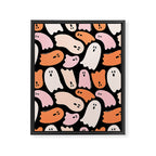 Ghost Print in Black Framed Canvas Print Gallery Image 8