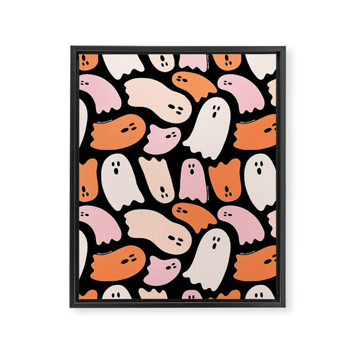Ghost Print in Black Framed Canvas Print Gallery Image 1