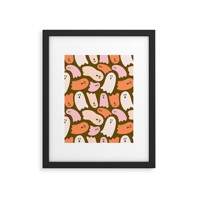 Ghost Print in Green Framed Art Print Gallery Image 6