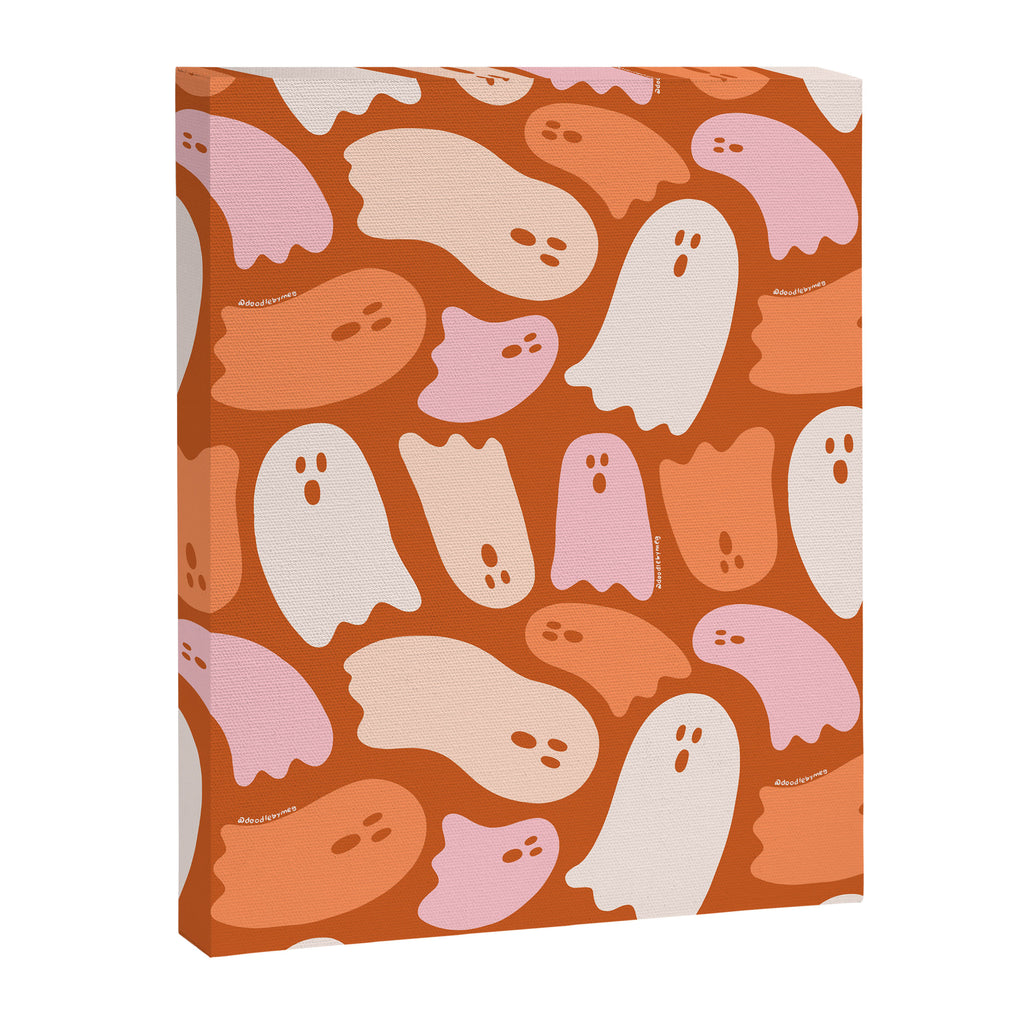 Ghost Print in Orange Canvas Print Gallery Image 8