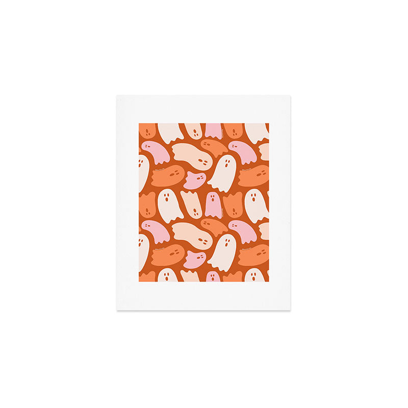 Ghost Print in Orange Art Print Gallery Image 1