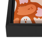 Ghost Print in Orange Framed Canvas Print Gallery Image 3