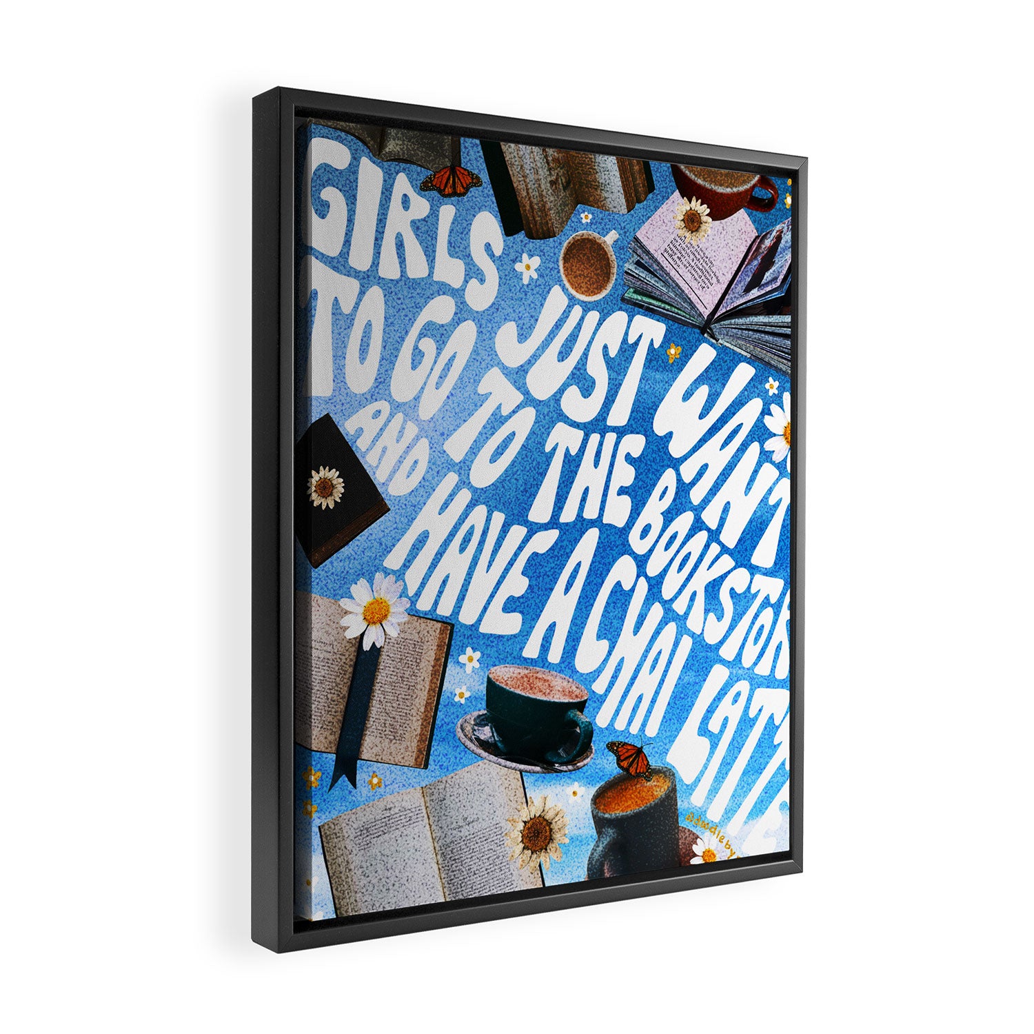Girls Just Want to Go to a Bookstore Framed Canvas Print Gallery Image 2