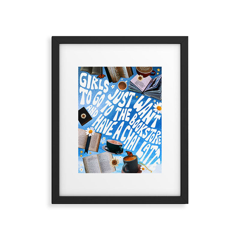 Girls Just Want to Go to a Bookstore Framed Art Print Gallery Image 5
