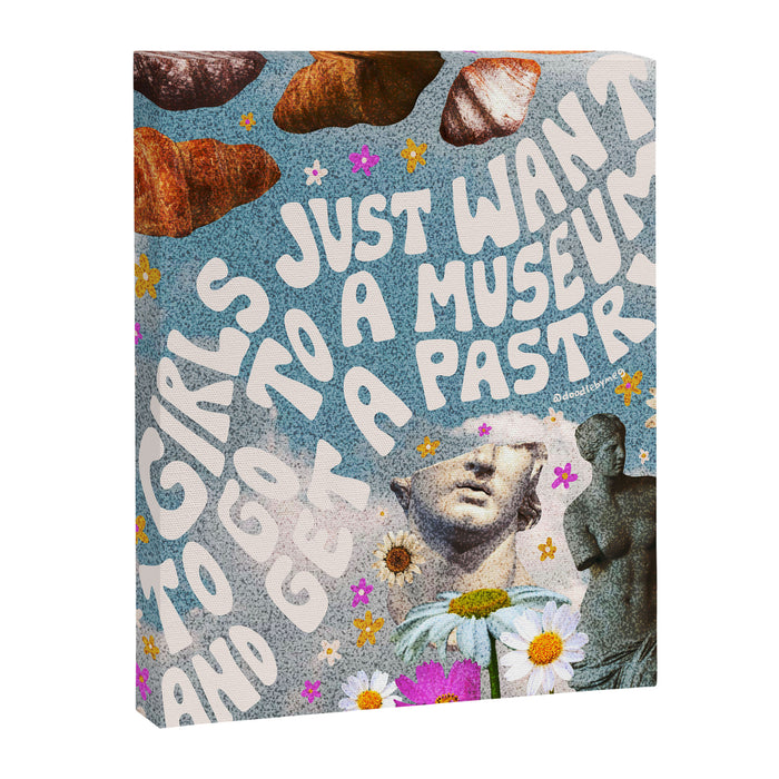 Girls Just Want to go to a Museum and Get a Pastry Canvas Print Gallery Image 1