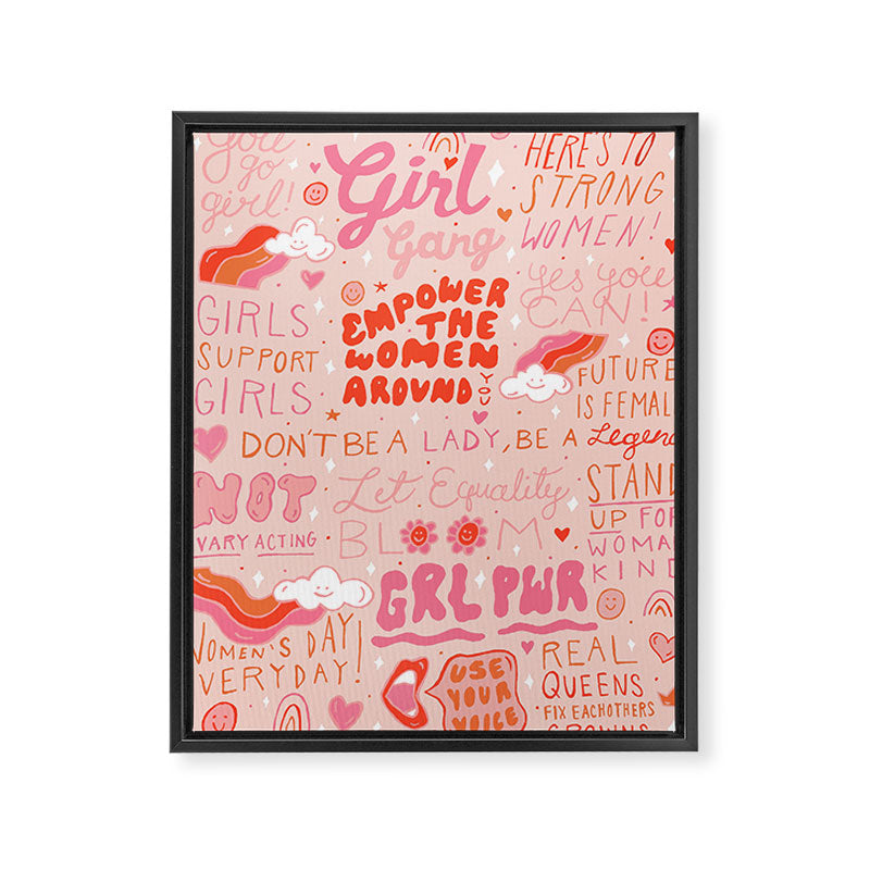 Girls Support Girls Framed Canvas Print Gallery Image 6