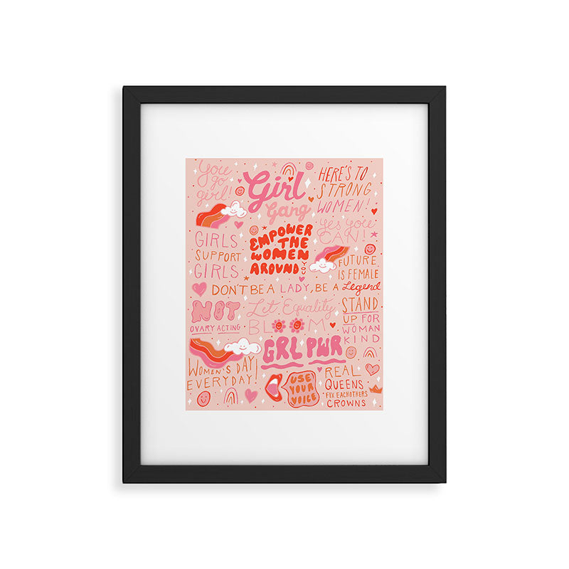 Girls Support Girls Framed Art Print Gallery Image 5