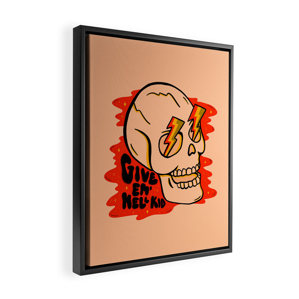Give 'Em Hell Framed Canvas Print Gallery Image 2