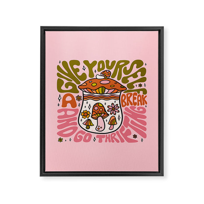 Give Yourself a Break Framed Canvas Print Gallery Image 1
