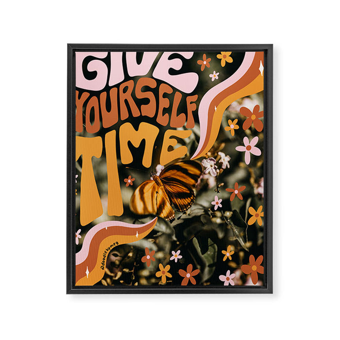 Give Yourself Time Framed Canvas Print Gallery Image 1