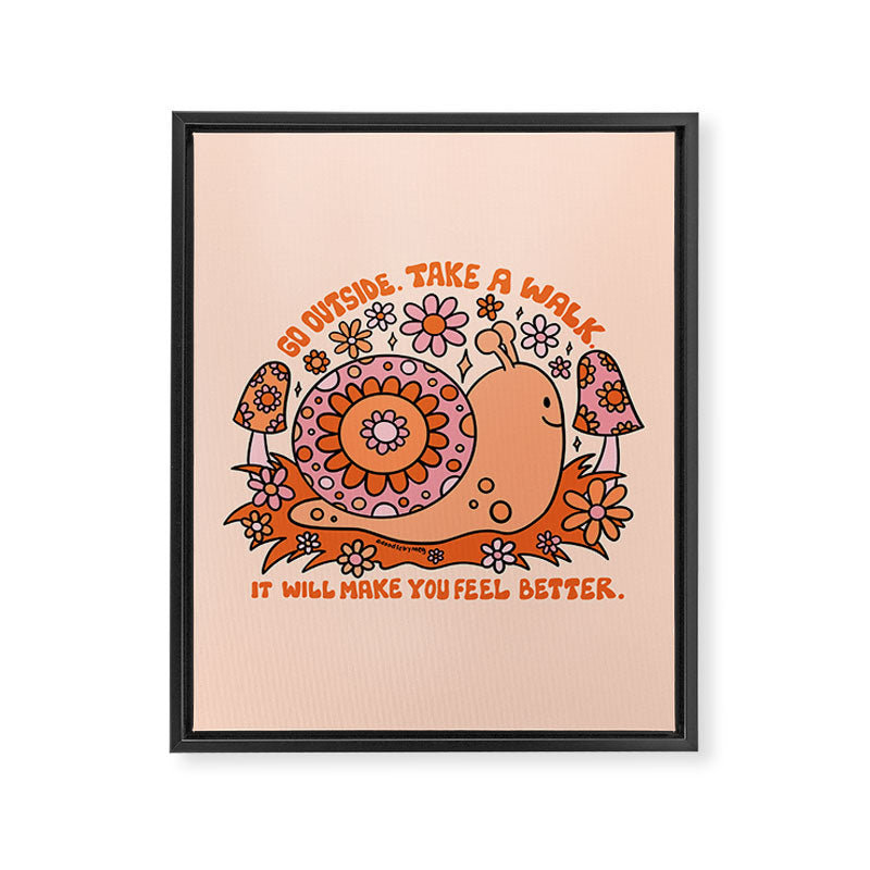 Go Outside Framed Canvas Print Gallery Image 8