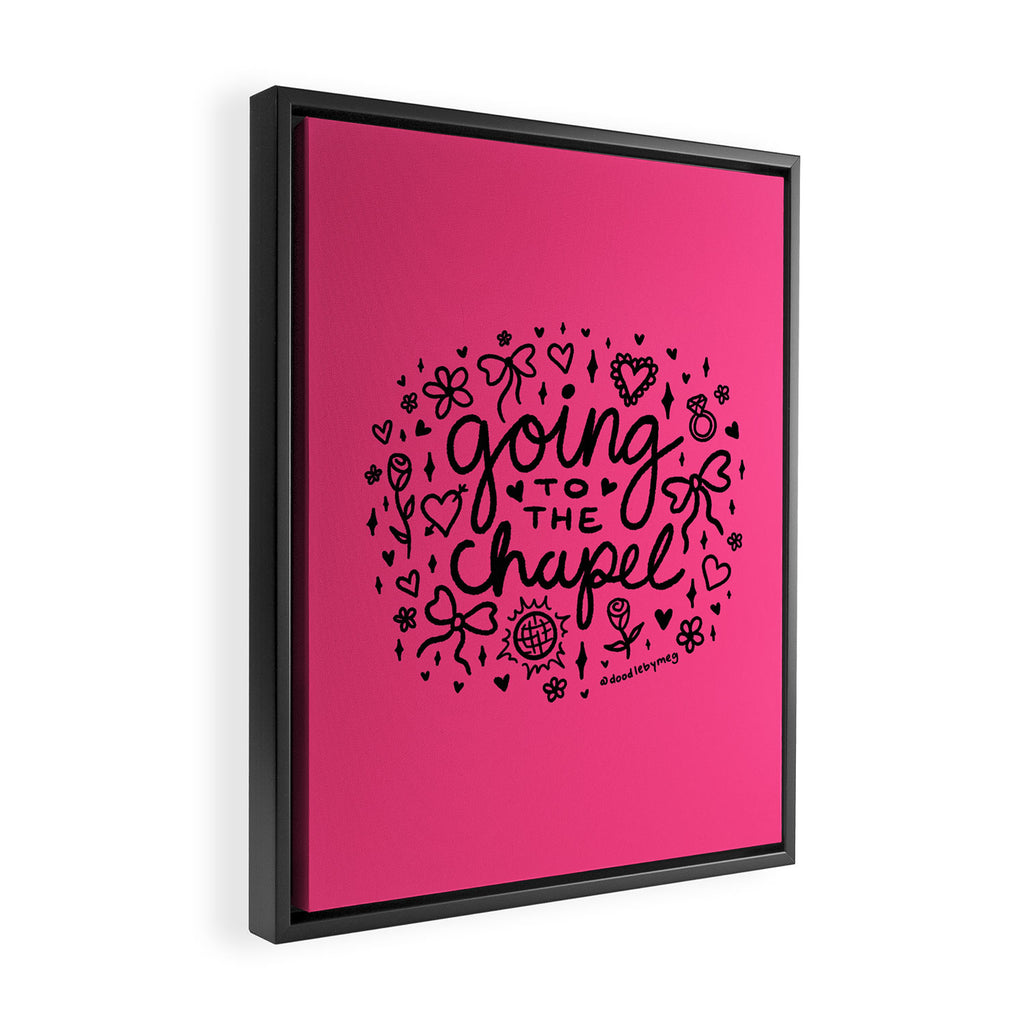 Going to the Chapel in Black Framed Canvas Print Gallery Image 2