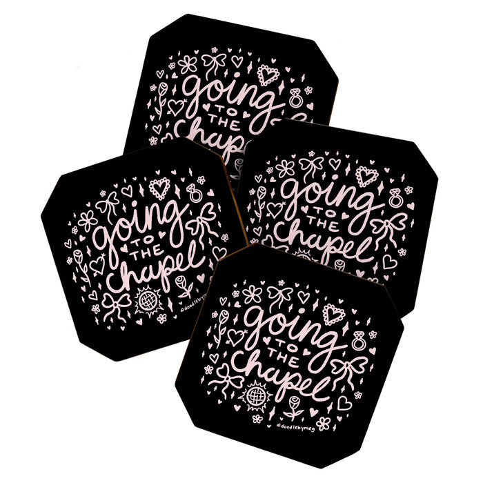Going to the Chapel in Light Pink Coaster Gallery Image 1