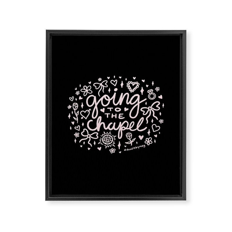 Going to the Chapel in Light Pink Framed Canvas Print Gallery Image 8