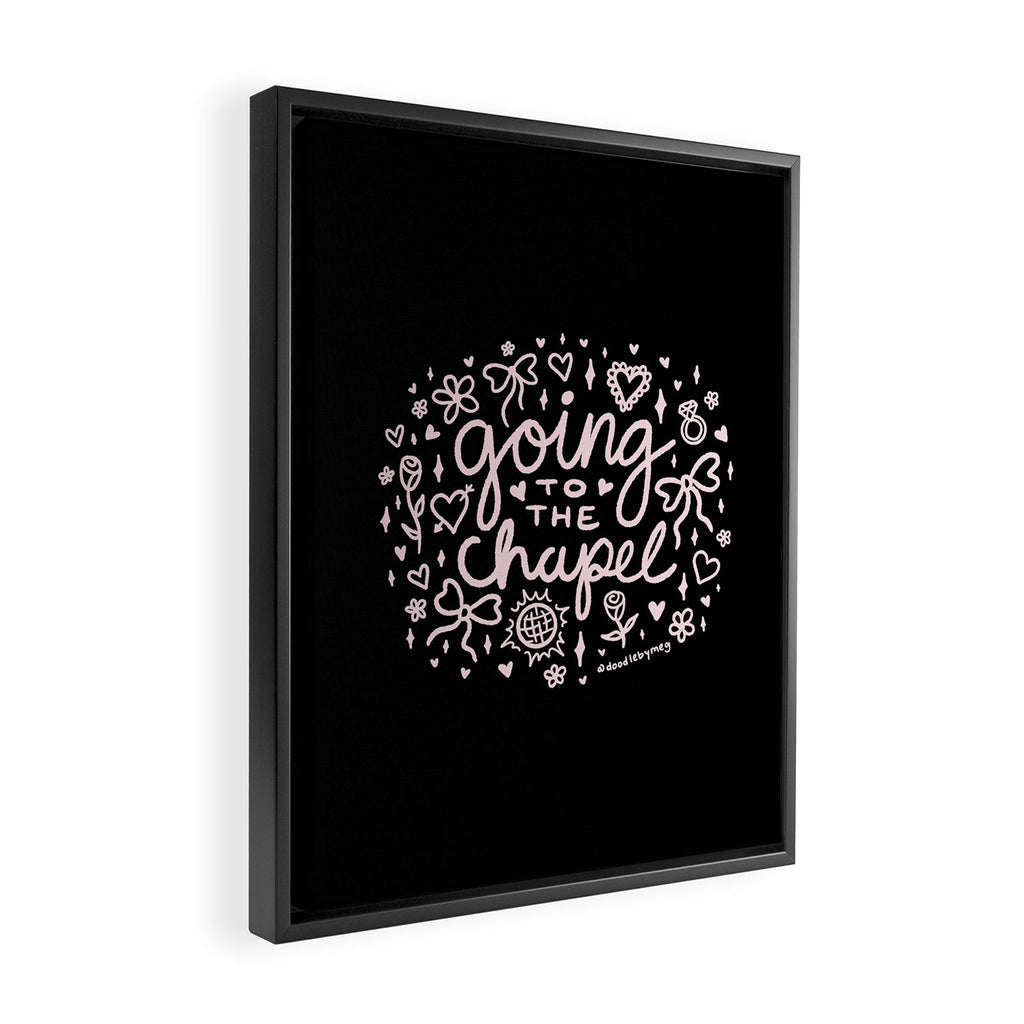 Going to the Chapel in Light Pink Framed Canvas Print Gallery Image 2