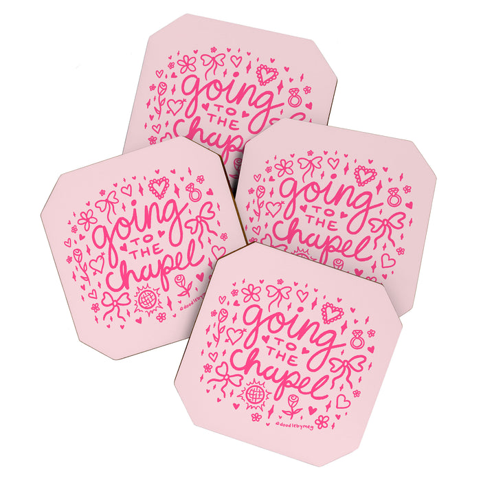 Going to the Chapel in Pink Coaster Gallery Image 1
