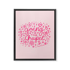 Going to the Chapel in Pink Framed Canvas Print Gallery Image 8