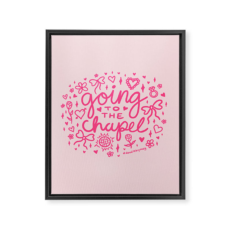 Going to the Chapel in Pink Framed Canvas Print Gallery Image 8