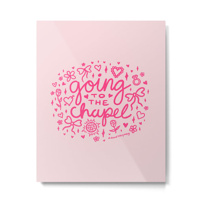 Going to the Chapel in Pink Metal Print Gallery Image 1