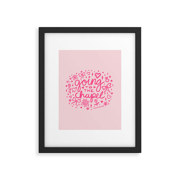 Going to the Chapel in Pink Framed Art Print Gallery Image 1