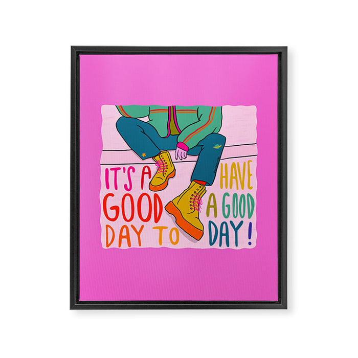 Good Day Framed Canvas Print Gallery Image 1